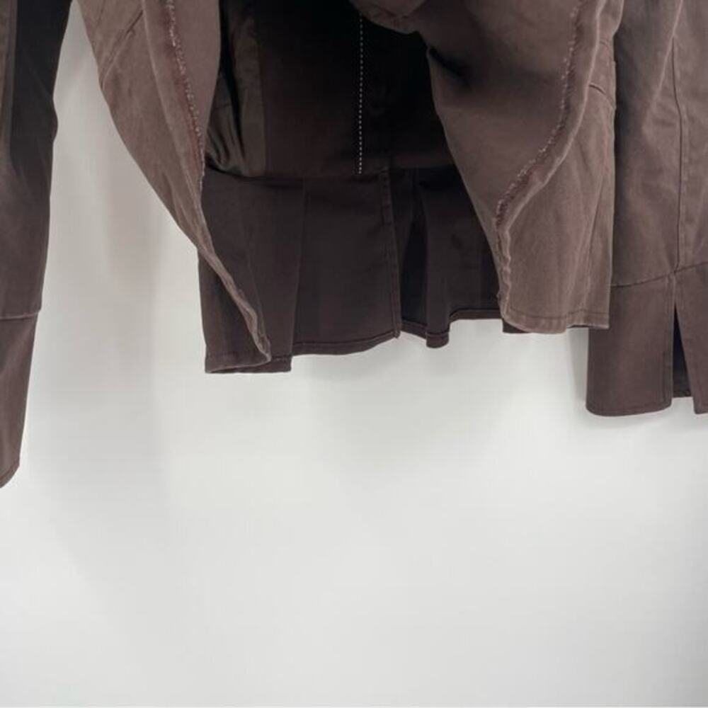 Boston Proper Brown Blazer Peplum Pleated Size 8 - Picture 8 of 13
